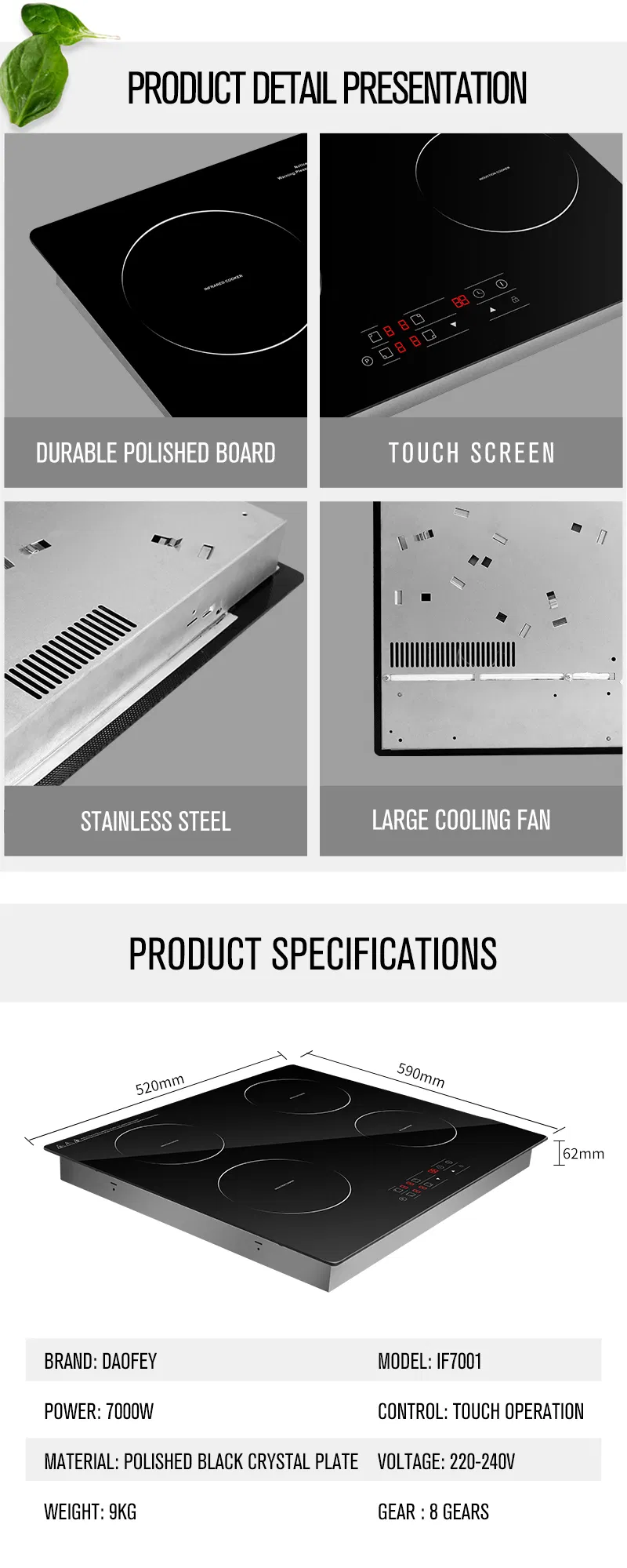 Wholesale New Design Commercial Electrical Induction Cooker Hob 2 Burners Electric Cooker