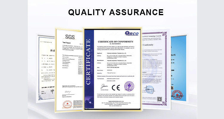 Product quality certifications