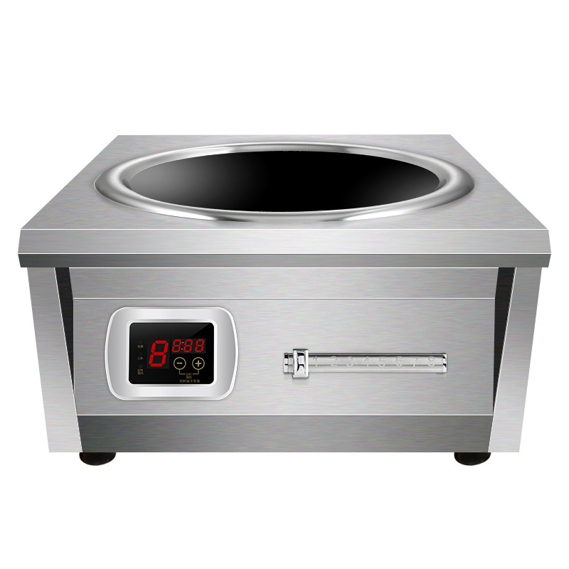 6 KW High Power Commercial Induction Cooker Stainless Steel Digital Touchscreen Multifunctional Auto Shut-Off Safety Energy