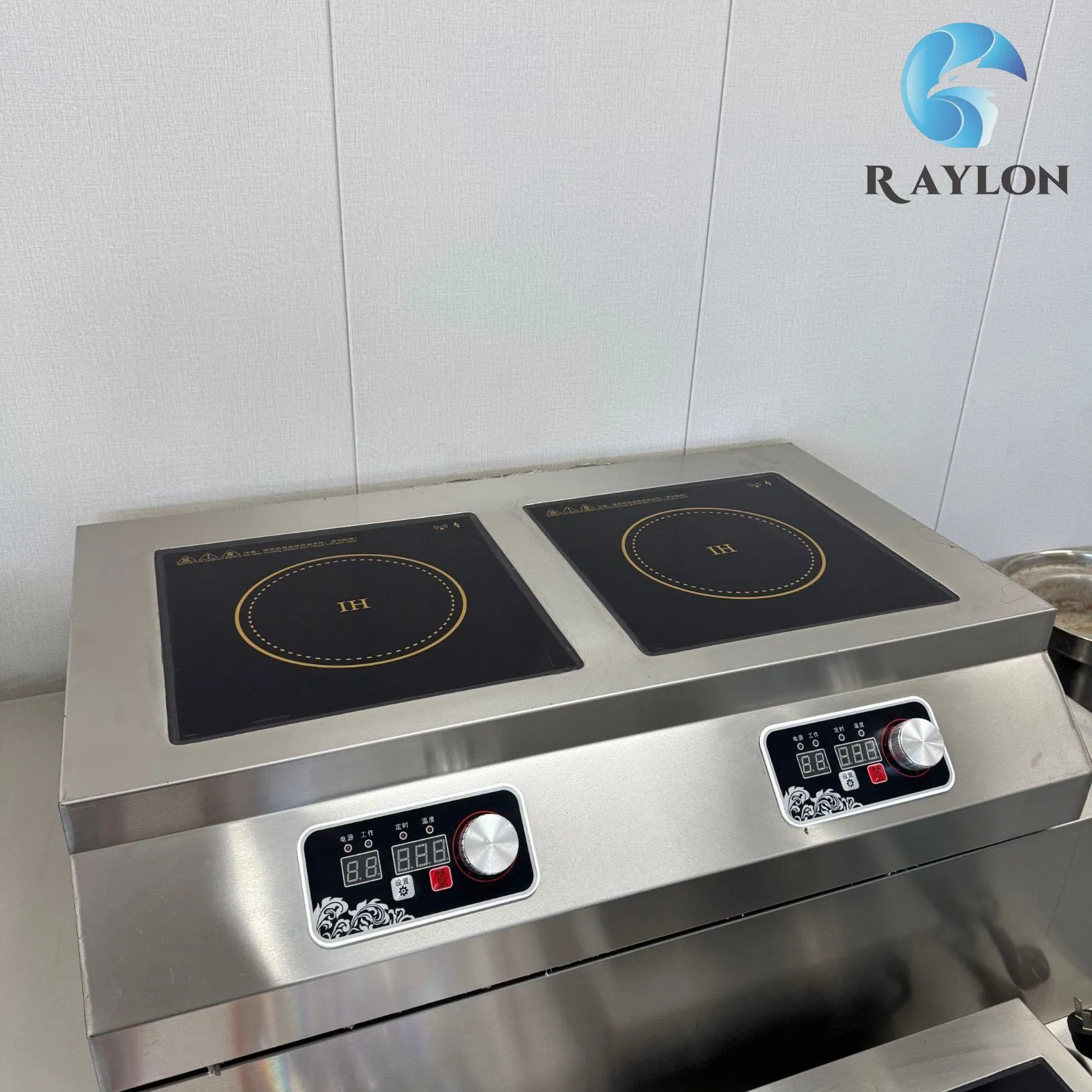 Commercial Induction Cooker Double Zone Heating System for Restaurant Kitchen