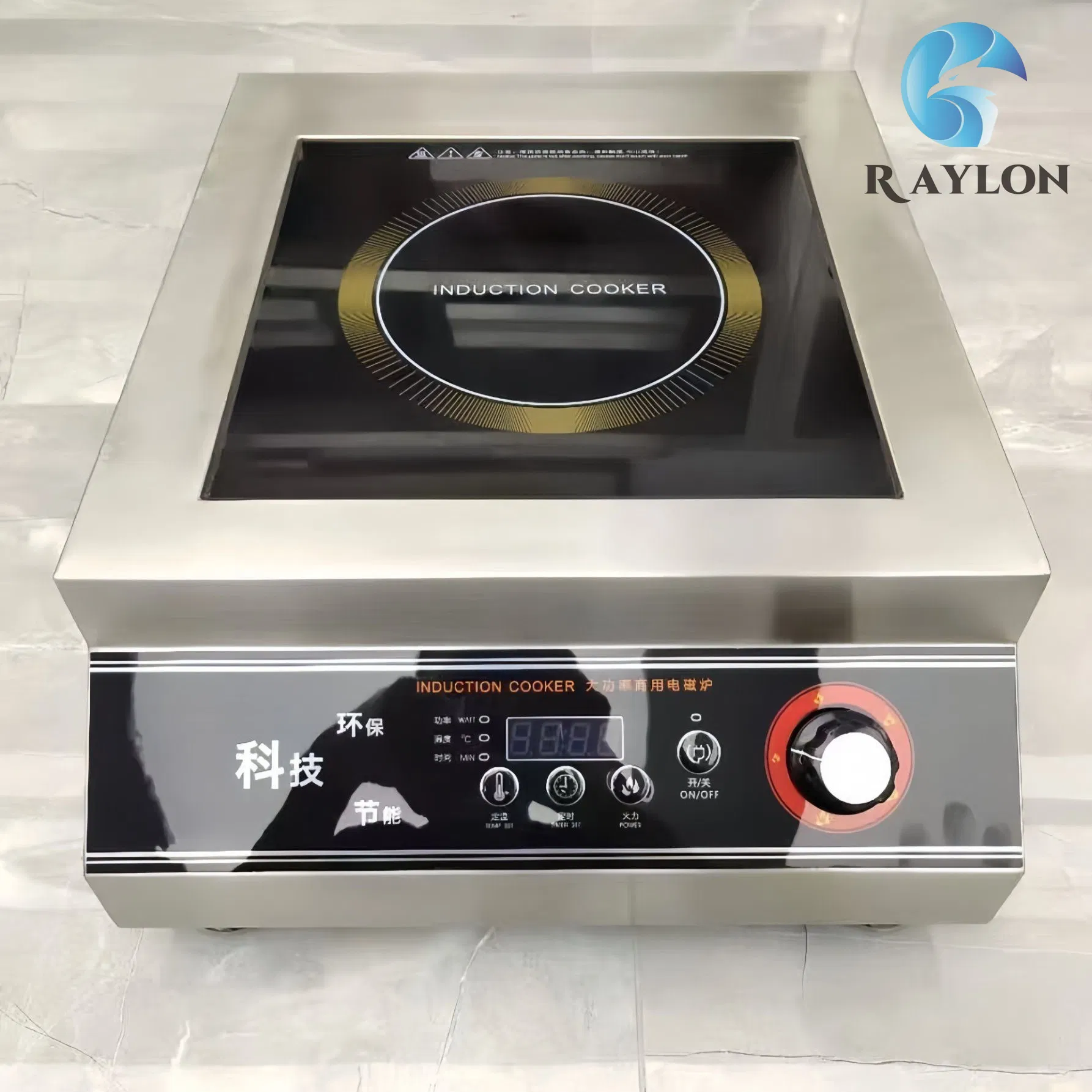 Commercial Induction Cooker Double Zone Heating System for Restaurant Kitchen