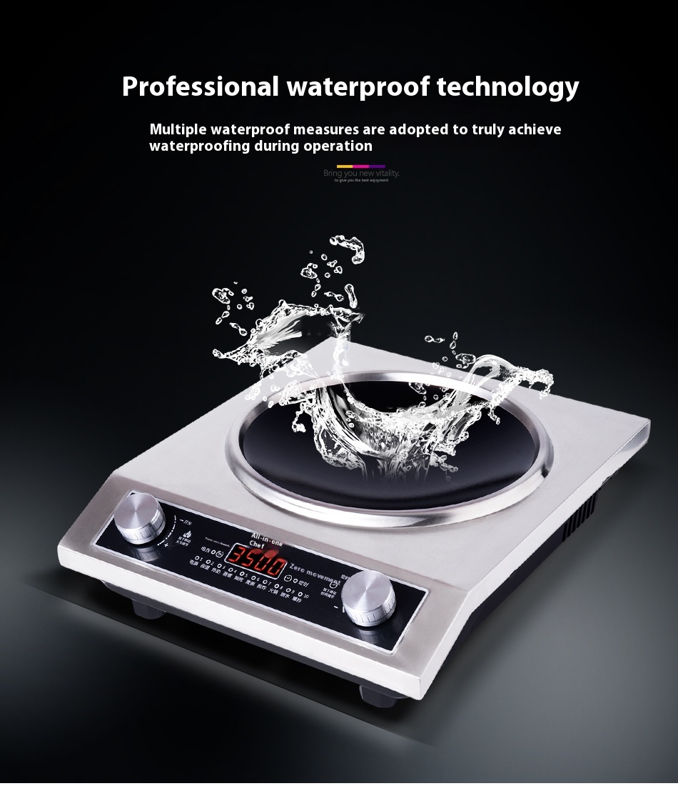German 3500W Concave Induction Cooker High-Power Built-In Stir-Fry Pot Full Set for Household Electric Use
