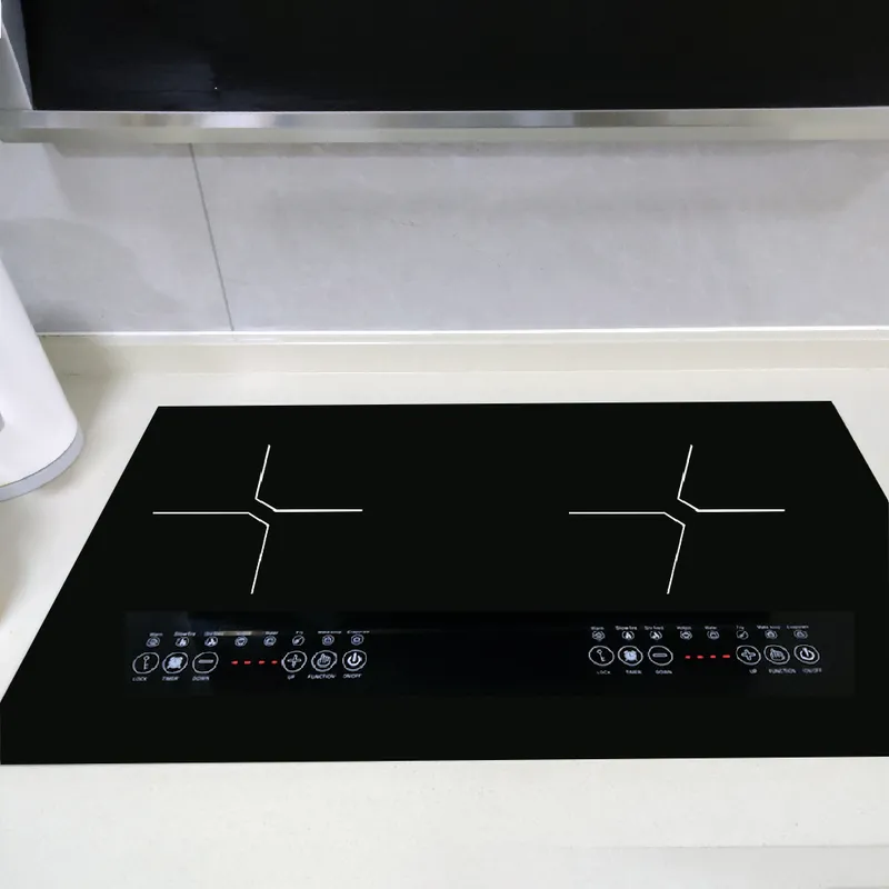 Flex Zone Hob Induction Infrared Cooker Cooktop 2 Heating Zones Burner High Quality Safety Chinese Black Glass
