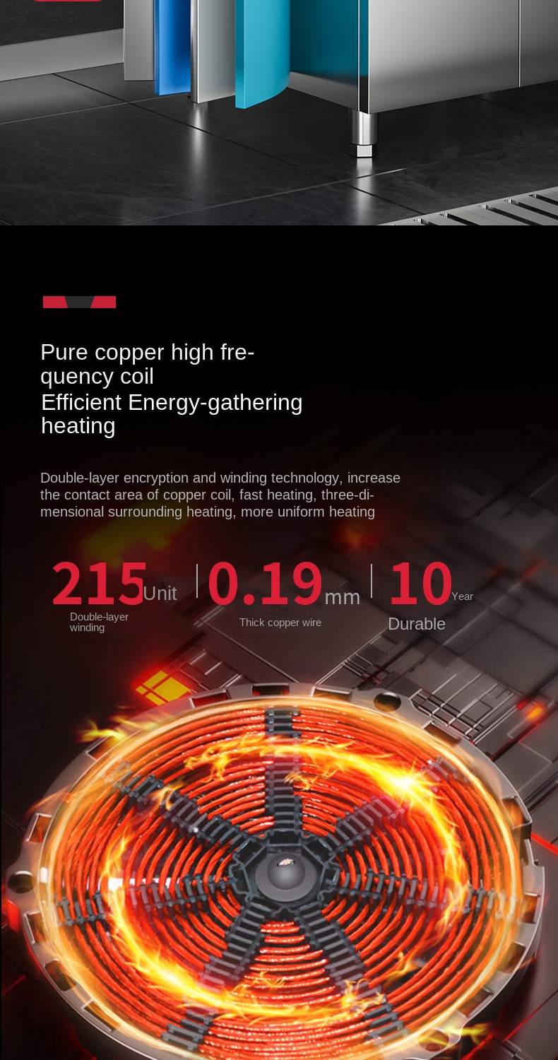 Commercial Stainless Steel Housing 4/6 Burners Induction Cooker Catering Kitchen Equipment Electric Cooking Stove