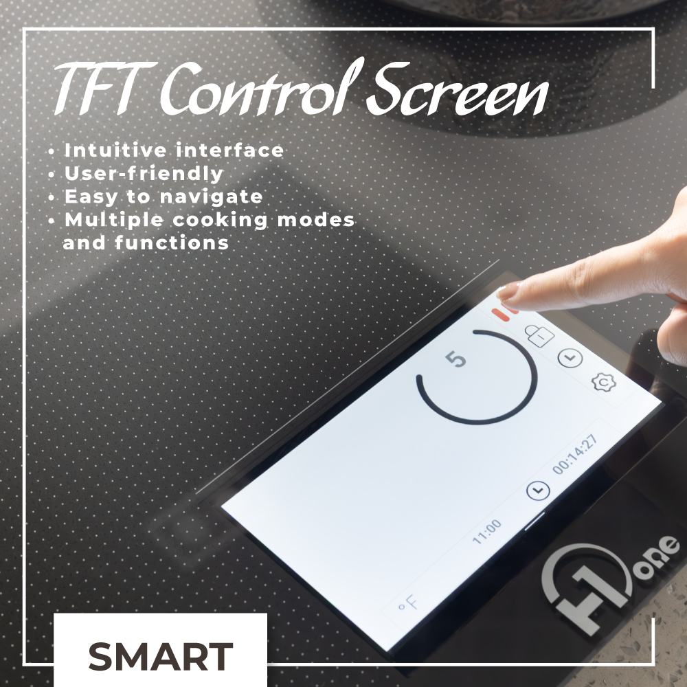 36'' Built-In Full Surface Induction Cooktop with TFT Control Screen and WiFi Connection Electric Ceramic Panel