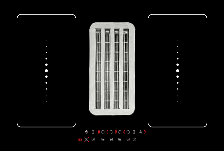 Induction Hob With Built In Downdraft Detail