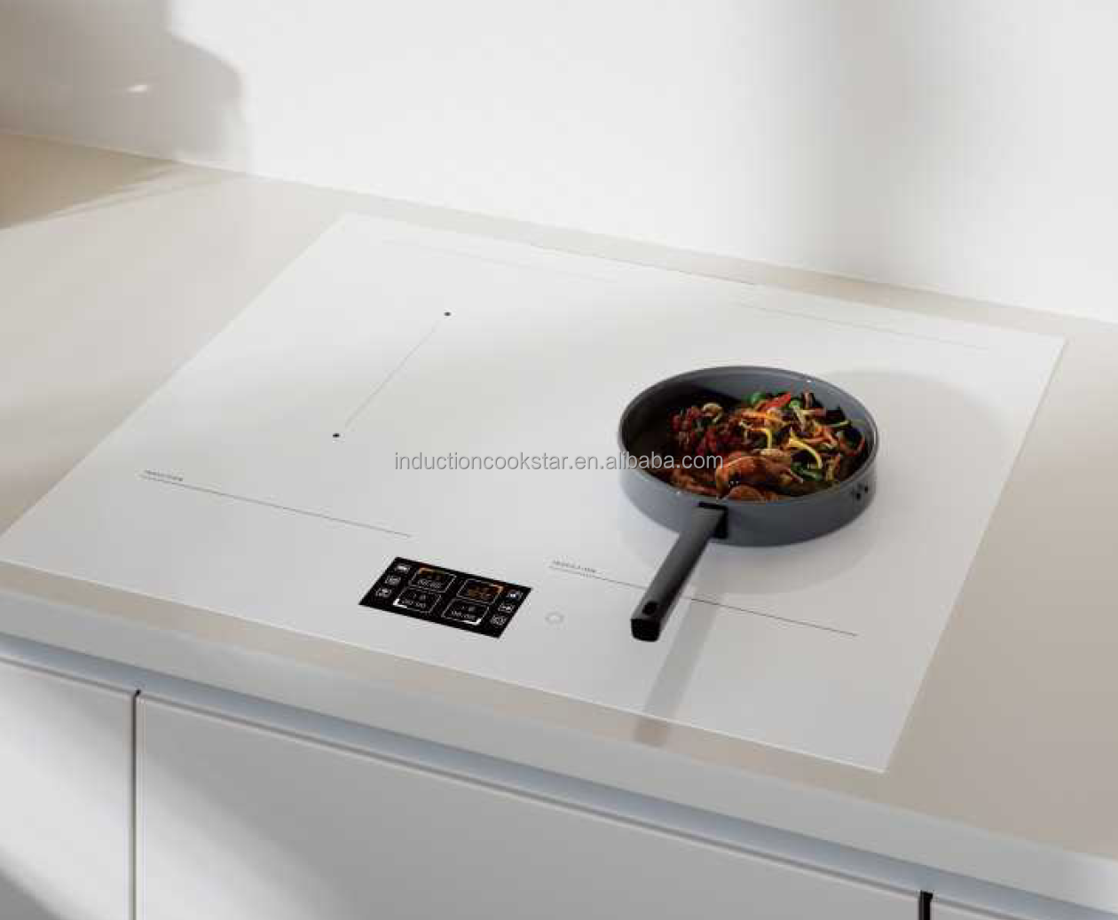 24" 60cm TFT WiFi Induction Cooker Four-Zone Control with Four Electric Hobs for Built-in Installation
