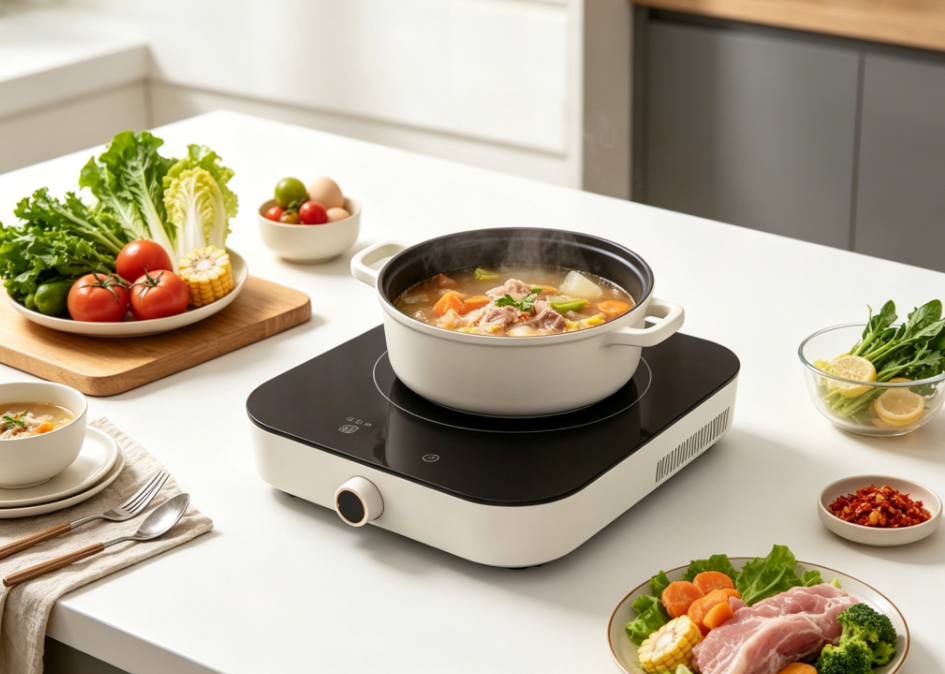 120V 1800W Induction Cooker, Single Burner Portable Induction Cooktop with Timer F18C