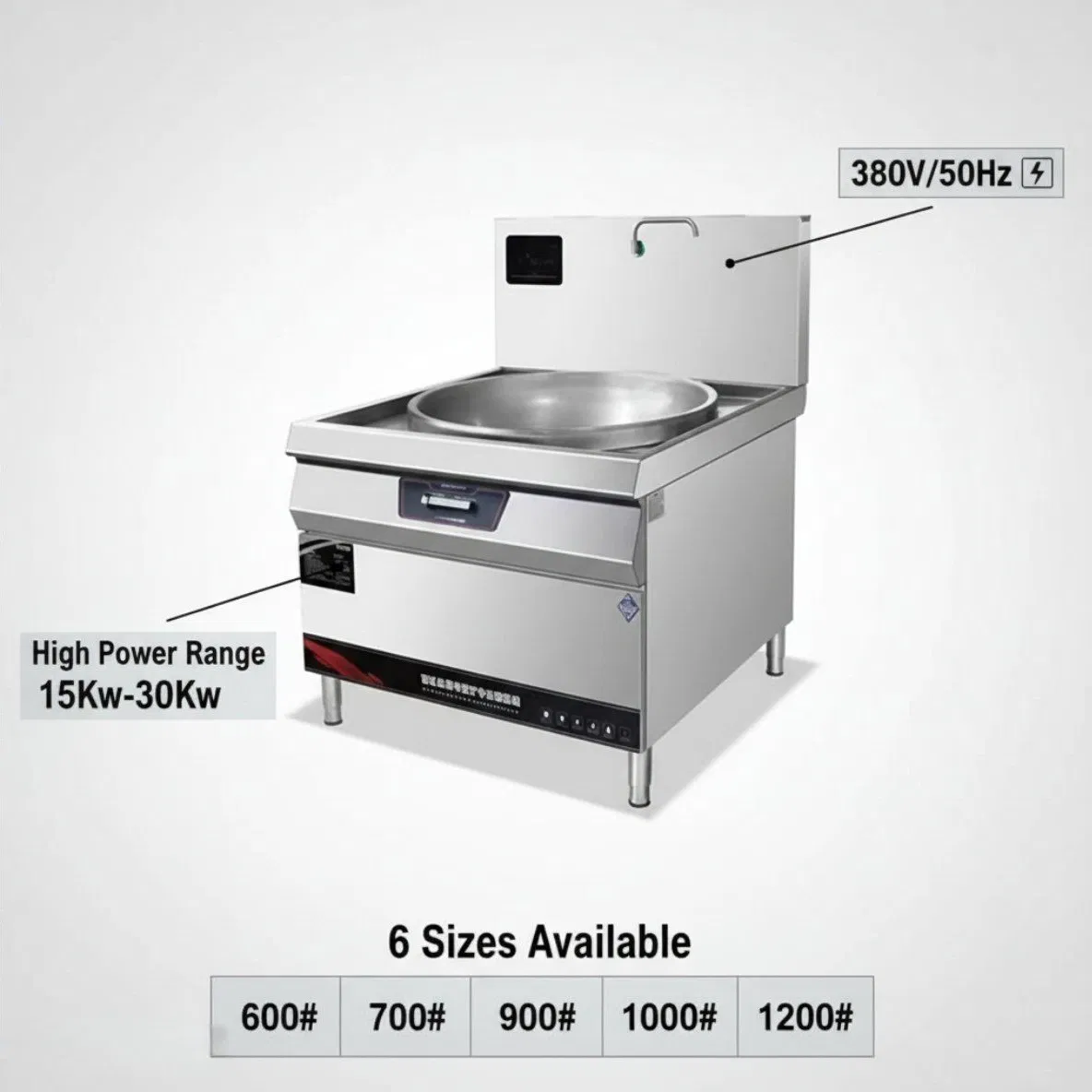Energy Efficient Commercial Induction Cooker for Hotel Kitchen Equipment