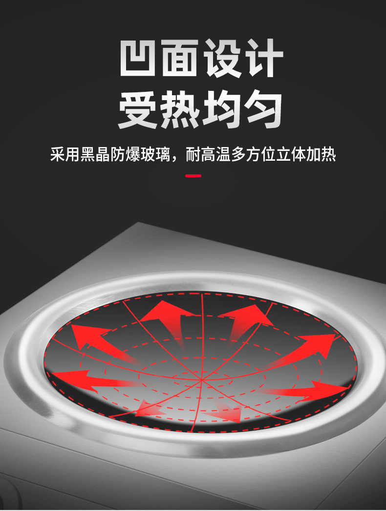 5 KW High Power Commercial Induction Cooktop with Stainless Steel and Energy Saving Mode for Home and Professional Kitchens