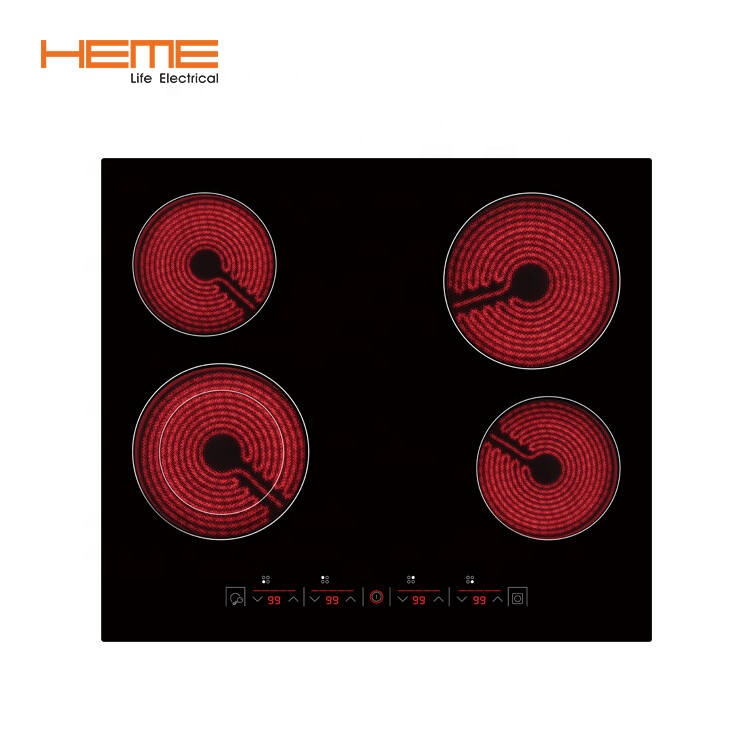 60cm Built-in 4 Burner Ceramic Glass Electric Cooktop With CE