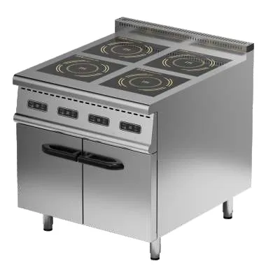 4-Burner Commercial Induction Cooker Base View