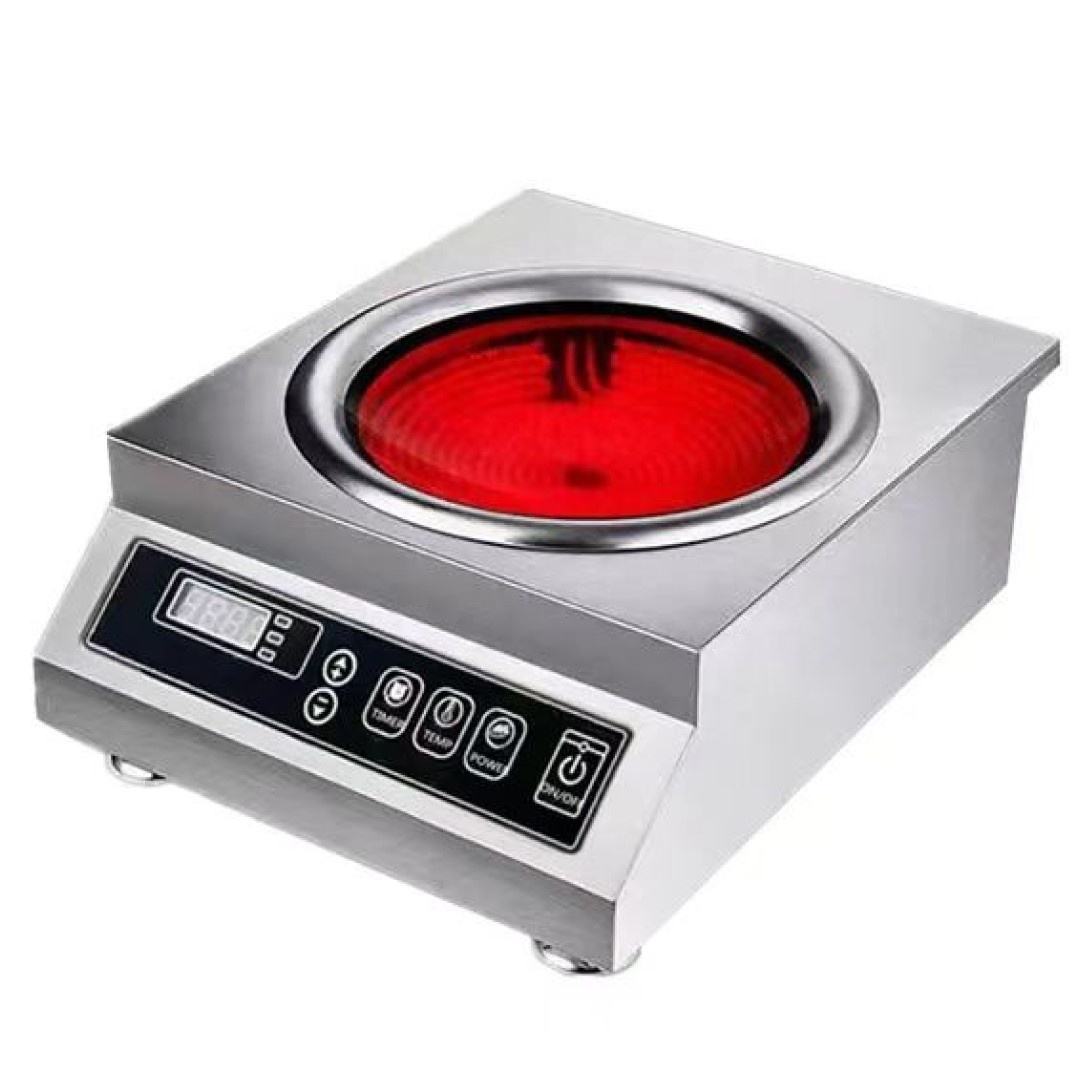 LOVFE Wholesale 3500W Electric Commercial Induction Cooker High Quality Stainless Steel Touch Concave Household Hotpot