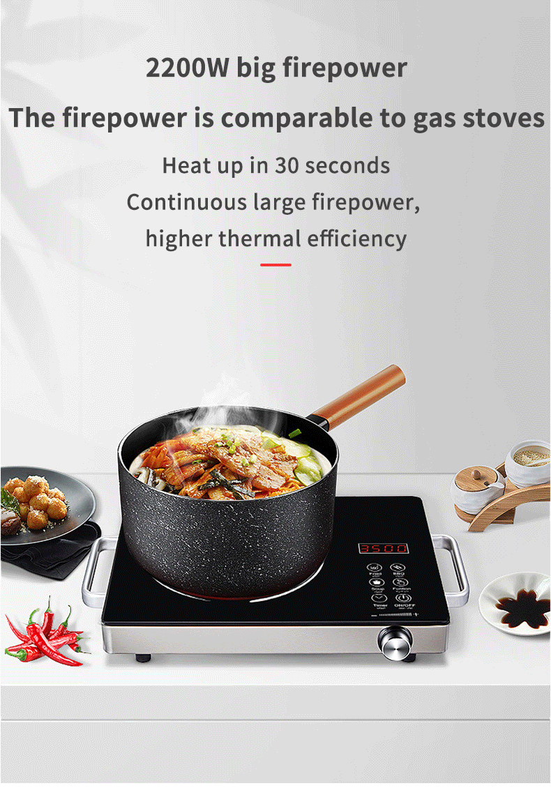 Multifunction induction cooker controls