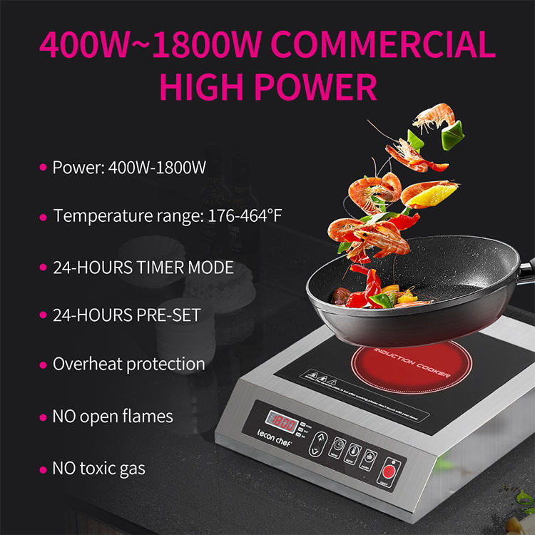 KEIFU Commercial 3500W High Power Stainless Steel (Grade 304) Cooper Coil Induction Cooker Precise Temperature Control Timer