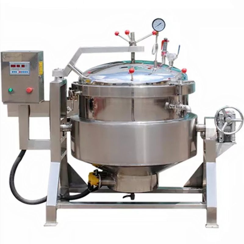 Electric Gas Steam Pressure Cooker Machine Large Automatic PLC Control Cooking Equipment