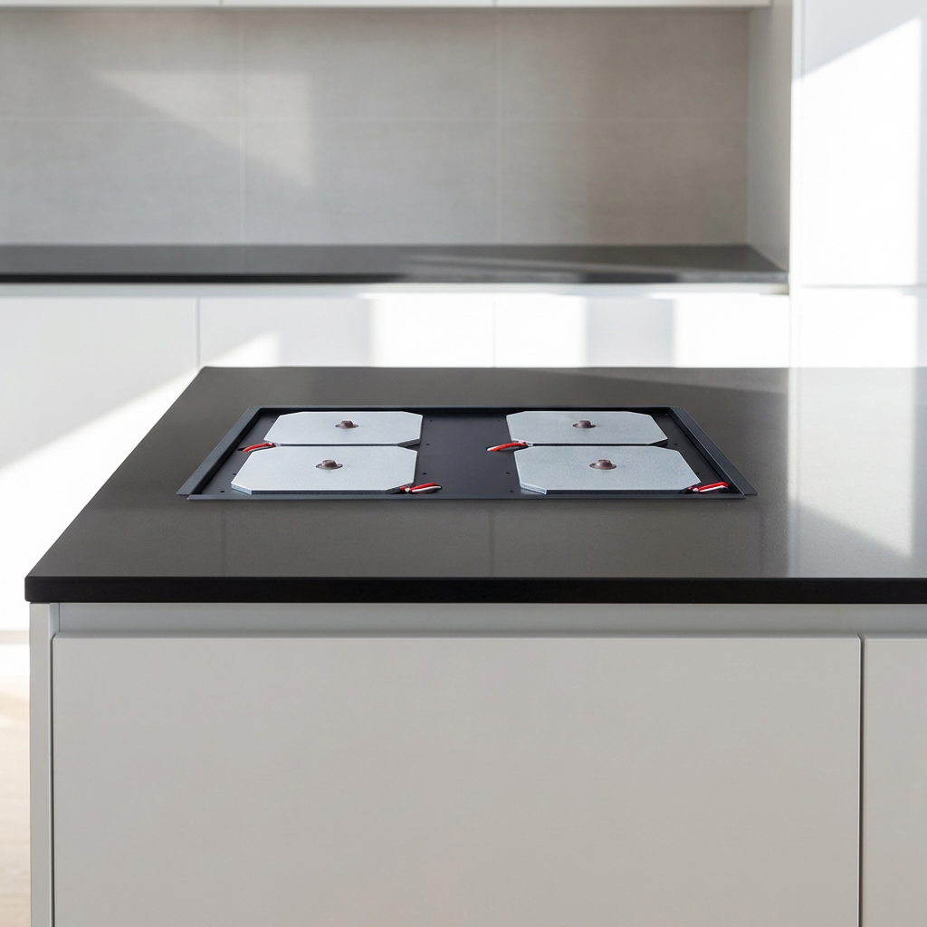 Hidden Built-In Electric Induction Cooker with 4 Burners and Ceramic Panel