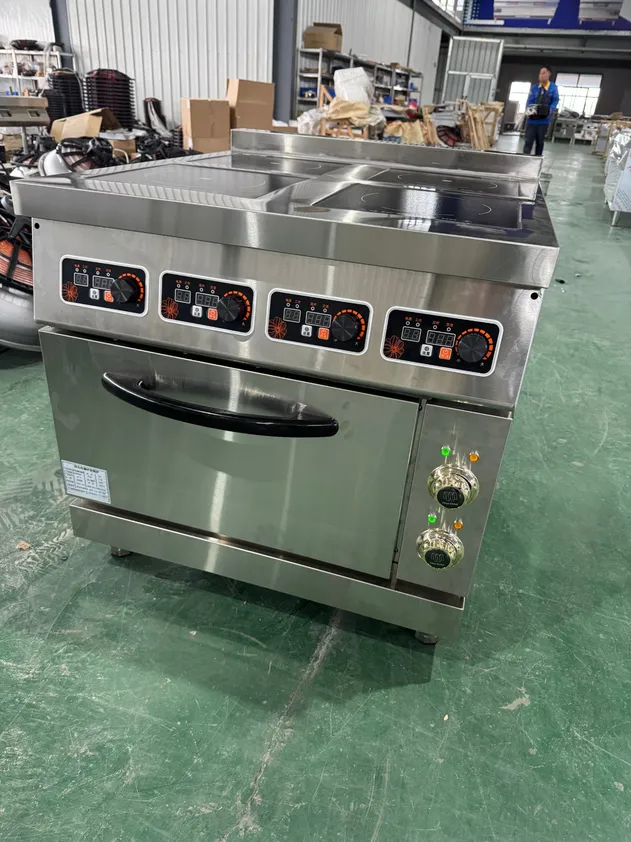 Multifunctional Commercial Kitchen Equipment 4/6 Burners Induction Cooker with Oven
