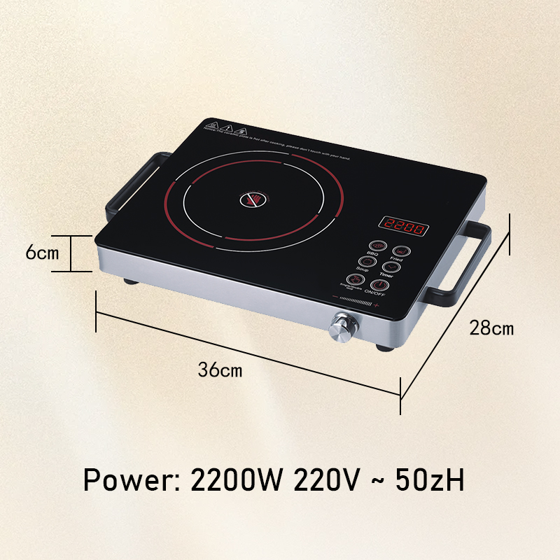 Energy Saving Induction Cookstove Single Burner with Touch Control and Safety Protection System for Hotpot