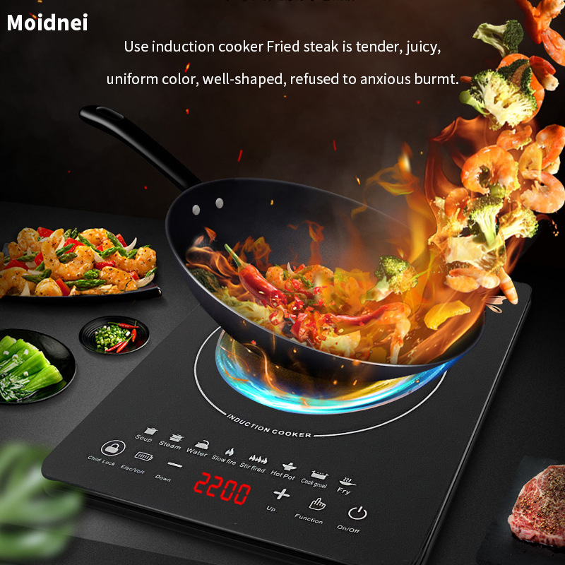 Induction Cooker Portable Induction Cooktop with Timer Household Touch Control 2000W Single Induction Cooker