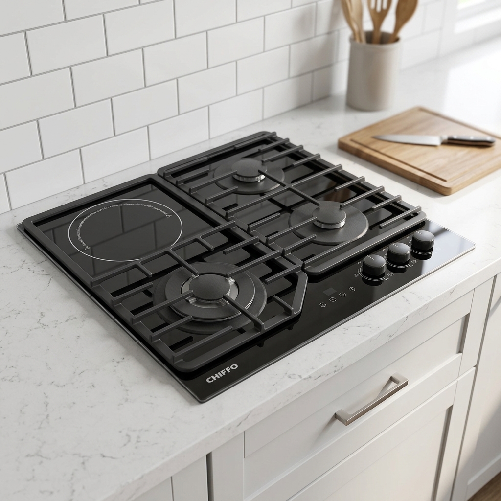 Factory-direct High-quality 4-burner Gas Stove Built-in Induction Cooktop Commercial Hotel Use Multiple Safety Features
