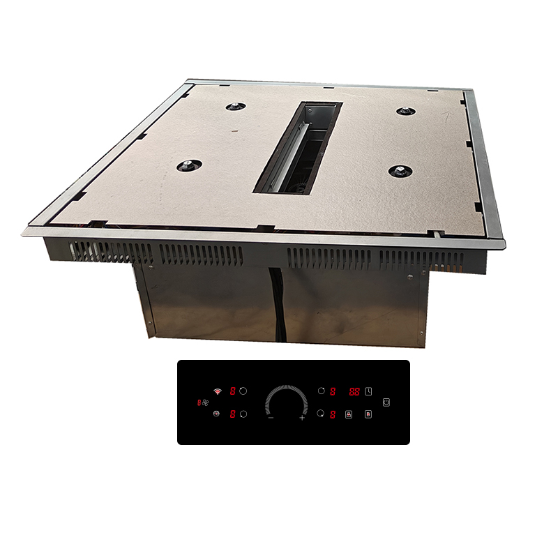 Smart Cooktop Tuya Induction Hob with Hood 4 Plates Invisible Induction Hob with Downdraft Ventilation