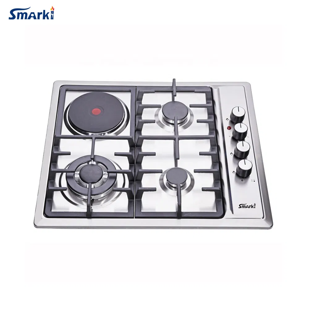 3 Gas 1 Electrical Cooktop Hybrid Hob Electrical Hotplate Gas Combi Cooker