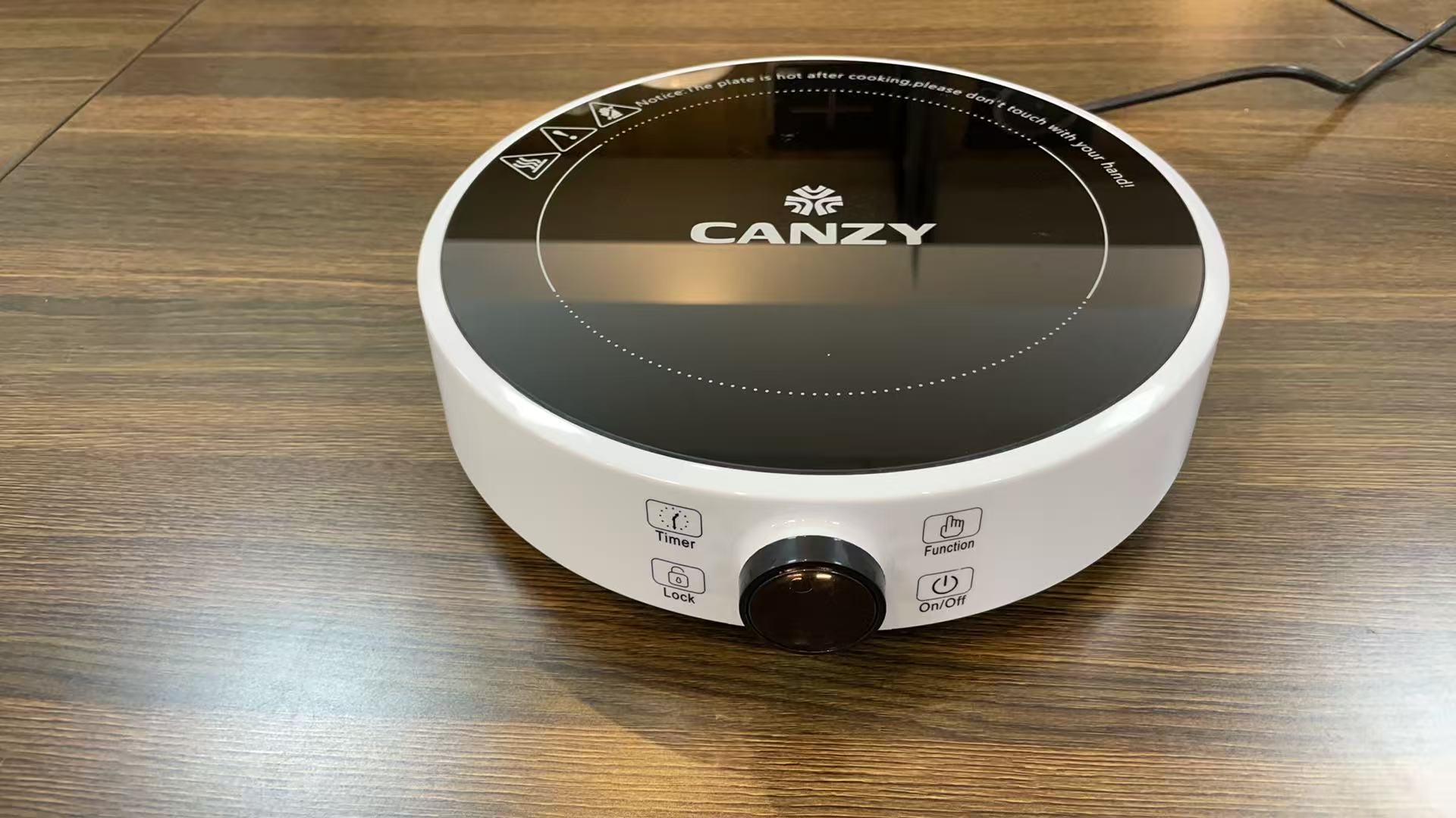 Mobile Wi-Fi APP Control AI-M2 Induction Cooktop Electric Skin Touch with Knob Round Shape Black Crystal Plate Multifunction
