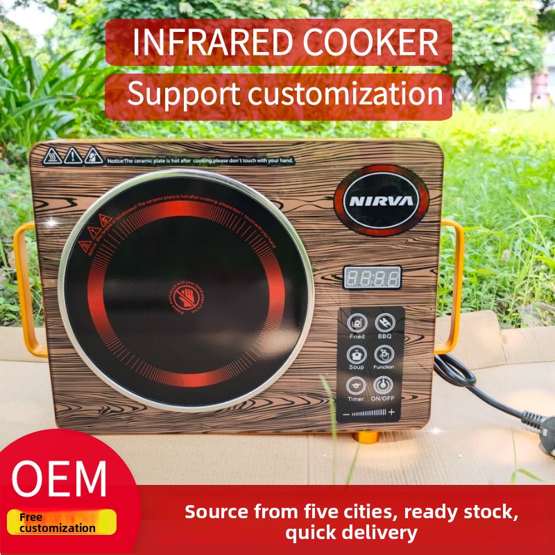 Cross Border European Style Household 3500W Energy-Saving Stainless Steel Multifunctional Stir Frying Induction Cooker Black