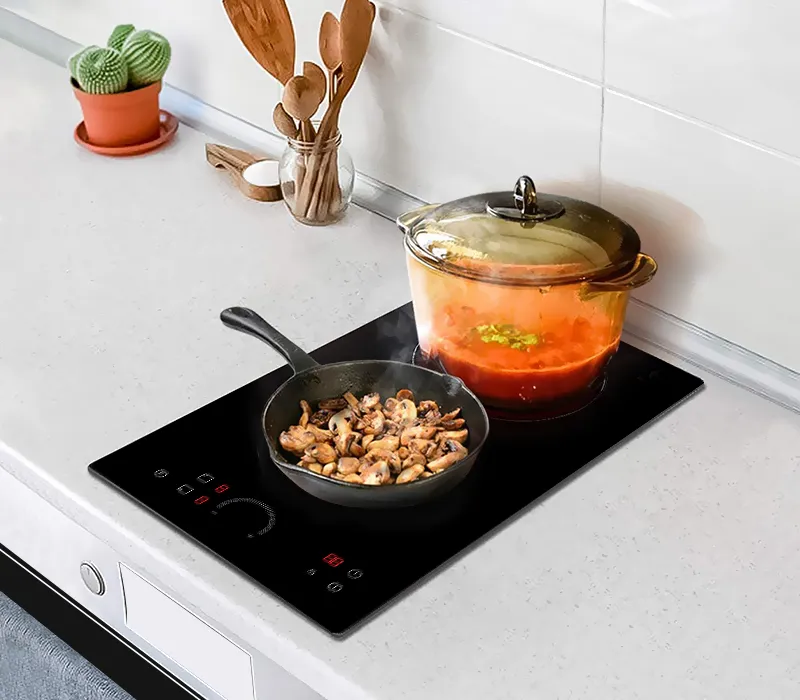 Portable or Built in 2-Burner Induction Cooktop for Home Kitchen Energy-Efficient Faster Cooking Precise Temperature Control Easy Cleaning