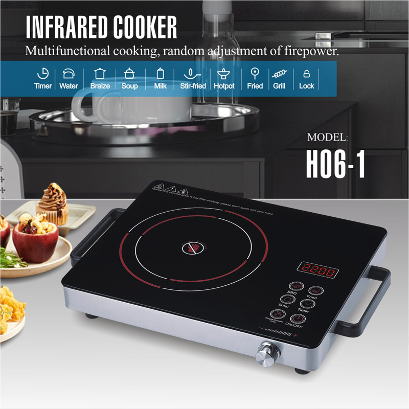 Energy Saving Induction Cookstove Single Burner with Touch Control and Safety Protection System for Hotpot