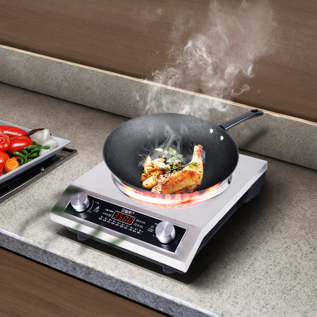 German 3500W Concave Induction Cooker High-Power Built-In Stir-Fry Pot Full Set for Household Electric Use