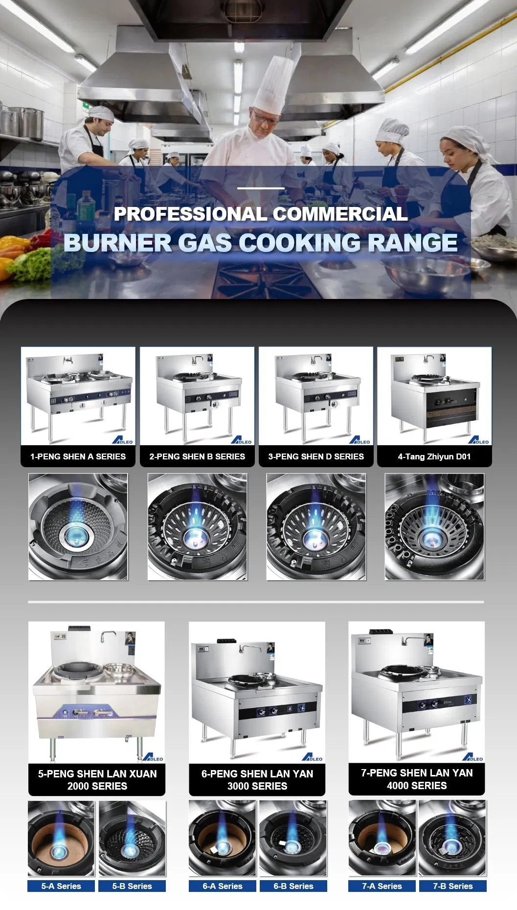 Customized Cooking Equipment Freestanding Stainless Steel Commercial Induction Stove Range