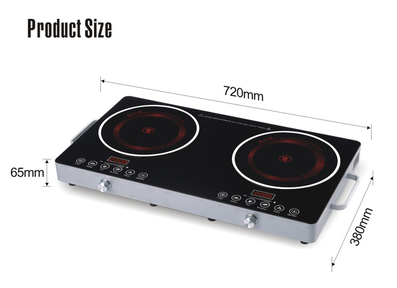 Infrared cooker burner surface details
