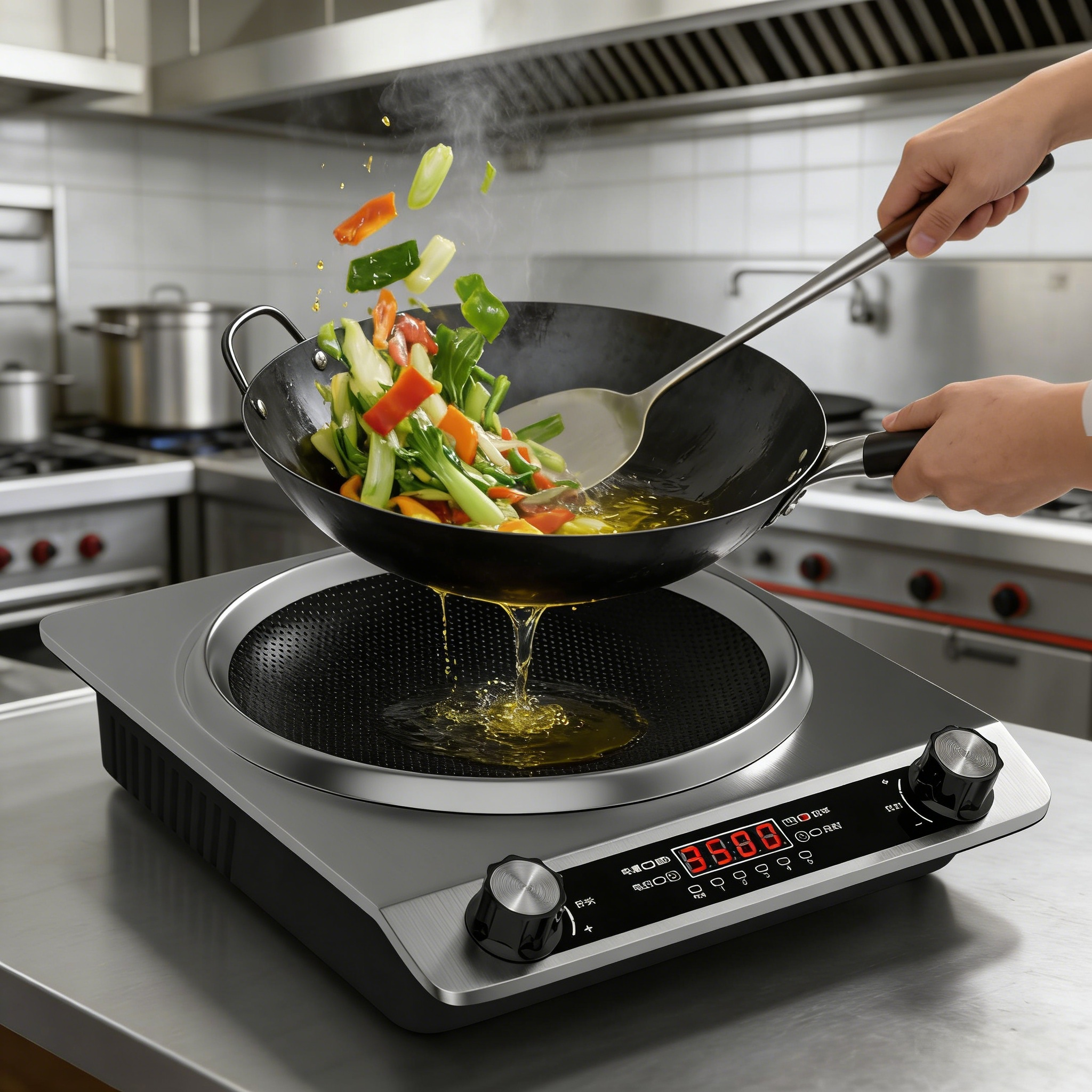 Electric Single Burner Hotel Restaurant Home Appliance High Power Concave Surface Stainless Steel Induction Stove Ceramic Cooker