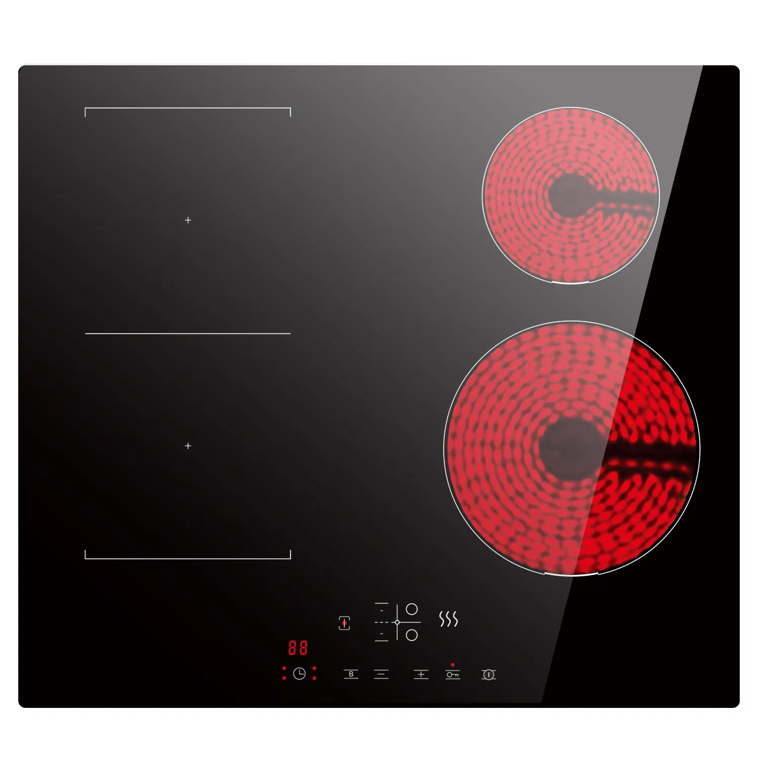 The Latest Style 60cm Kitchen Built-in Four-Burner Hybrid Stove Induction Cooker and Electric Ceramic Stove