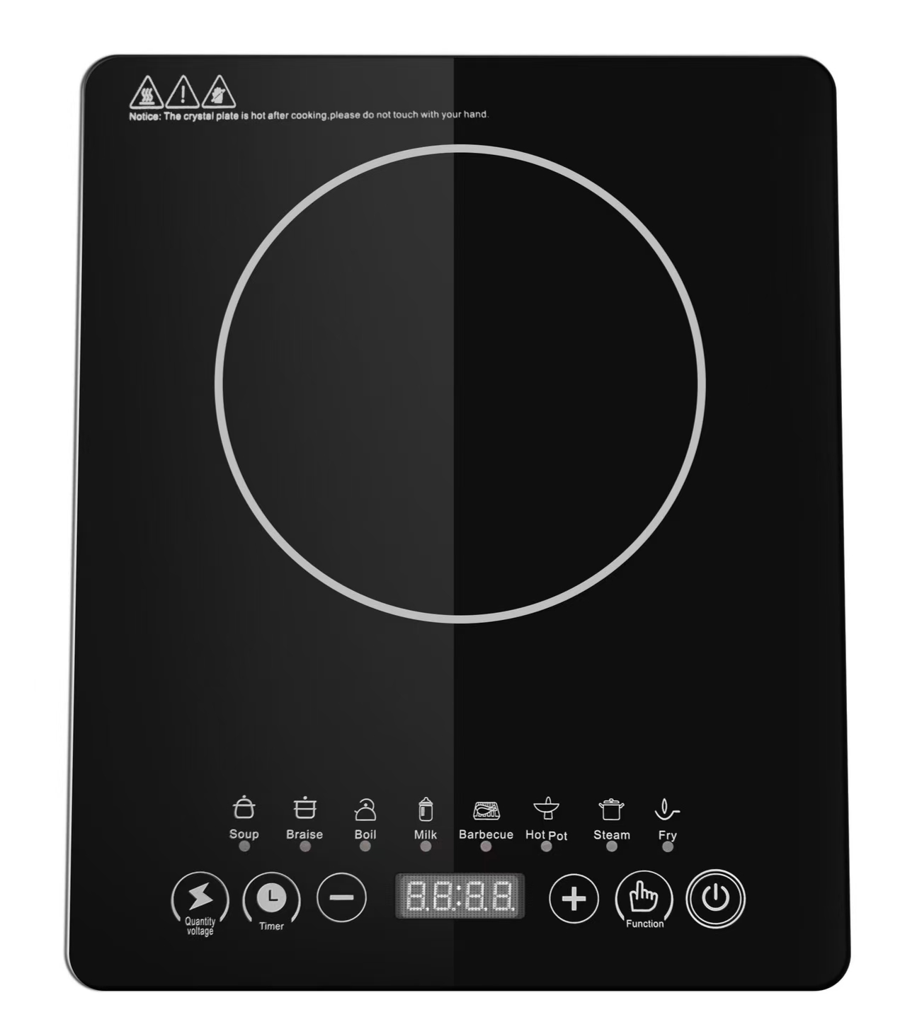 Wholesale 2200W Waterproof Electric Induction Cooker Stove Single Portable Heavy Duty Ceramic Plate Touch Screen Premium Cooktop