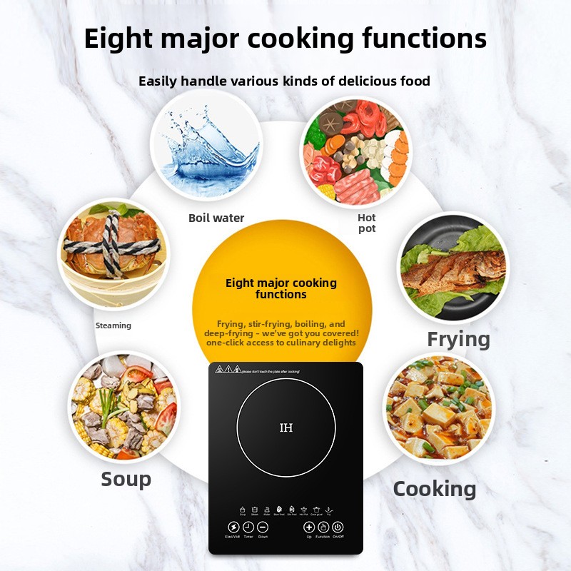 High-quality Embedded Single burner Induction Cooker, High-power Touch Control, Waterproof Household Battery Stove