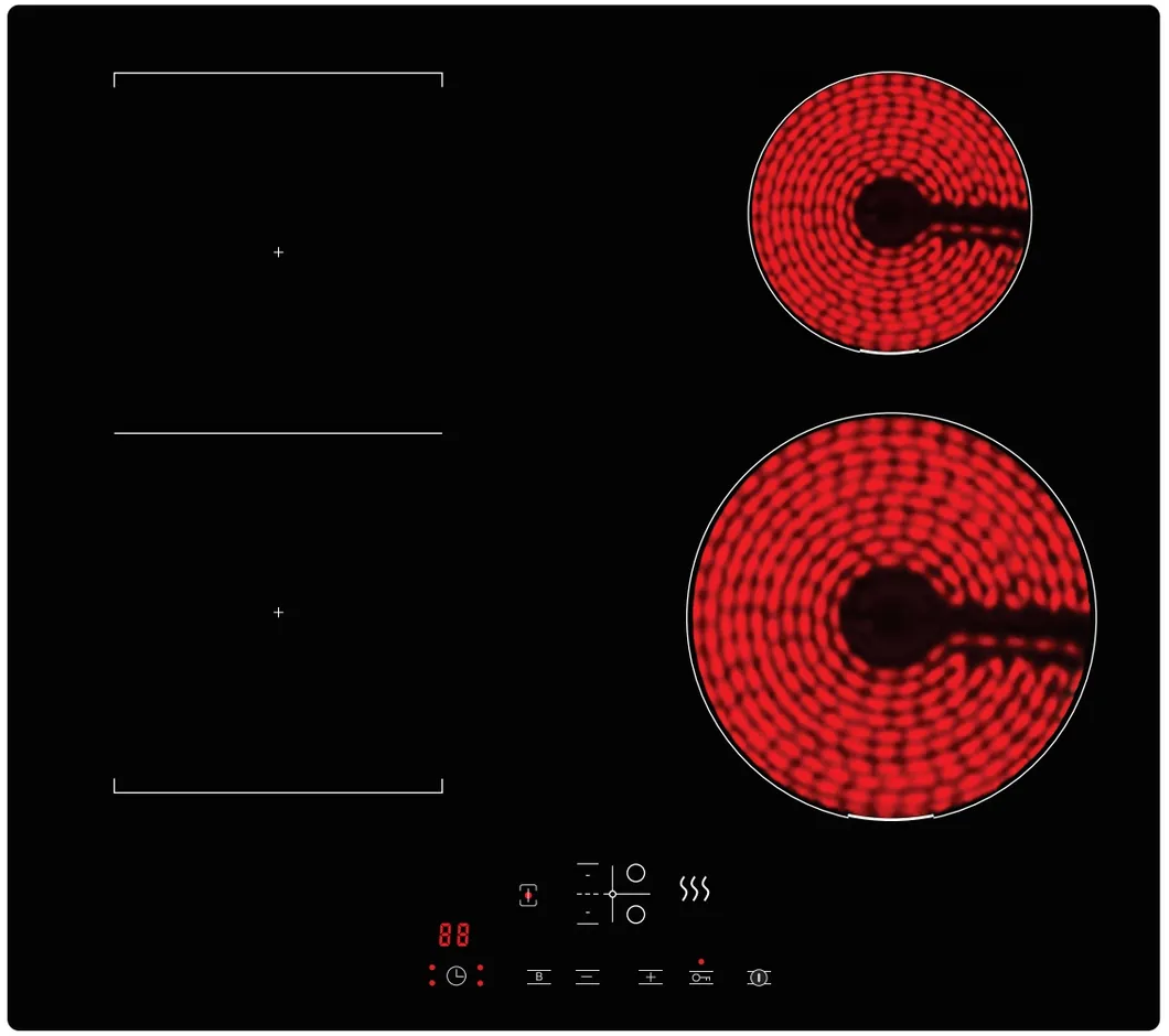 The Latest Style 60cm Kitchen Built-in Four-Burner Hybrid Stove Induction Cooker and Electric Ceramic Stove