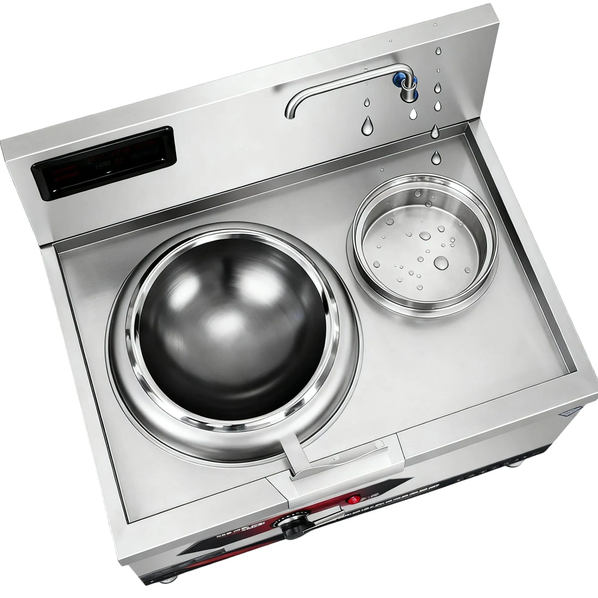 Commercial Induction Wok Cooker Energy Efficient Design for Food Processing