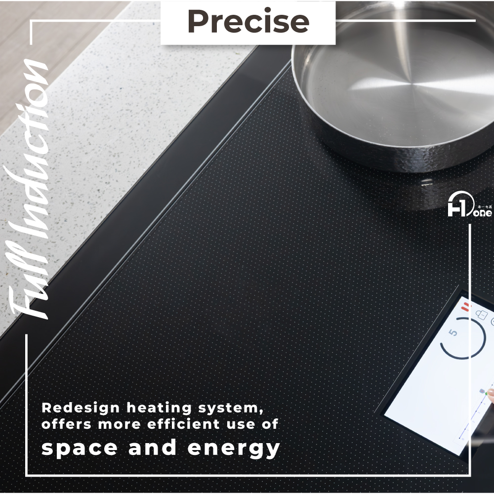 36'' Built-In Full Surface Induction Cooktop with TFT Control Screen and WiFi Connection Electric Ceramic Panel