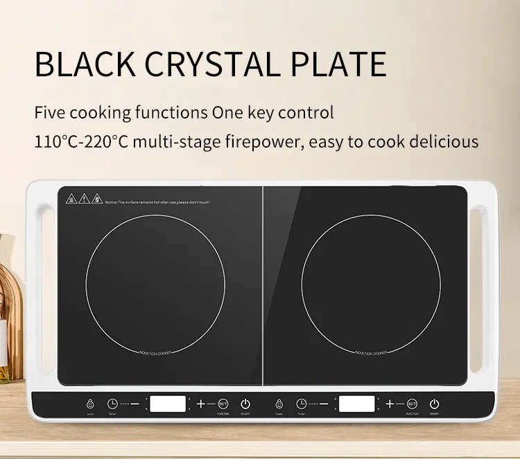 Commercial Induction Cooktop Table Top Double-Cooker Electric Induction Cooker