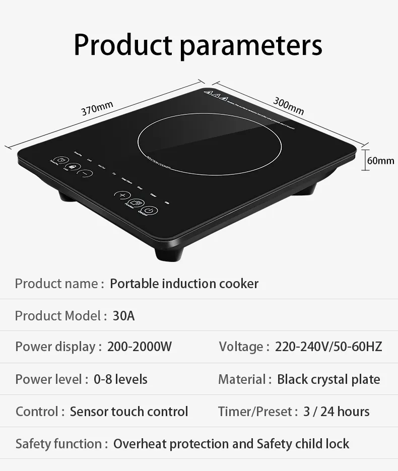 High Power Induction Wok Stove Restaurant Table Electric Single Commercial Induction Cooker
