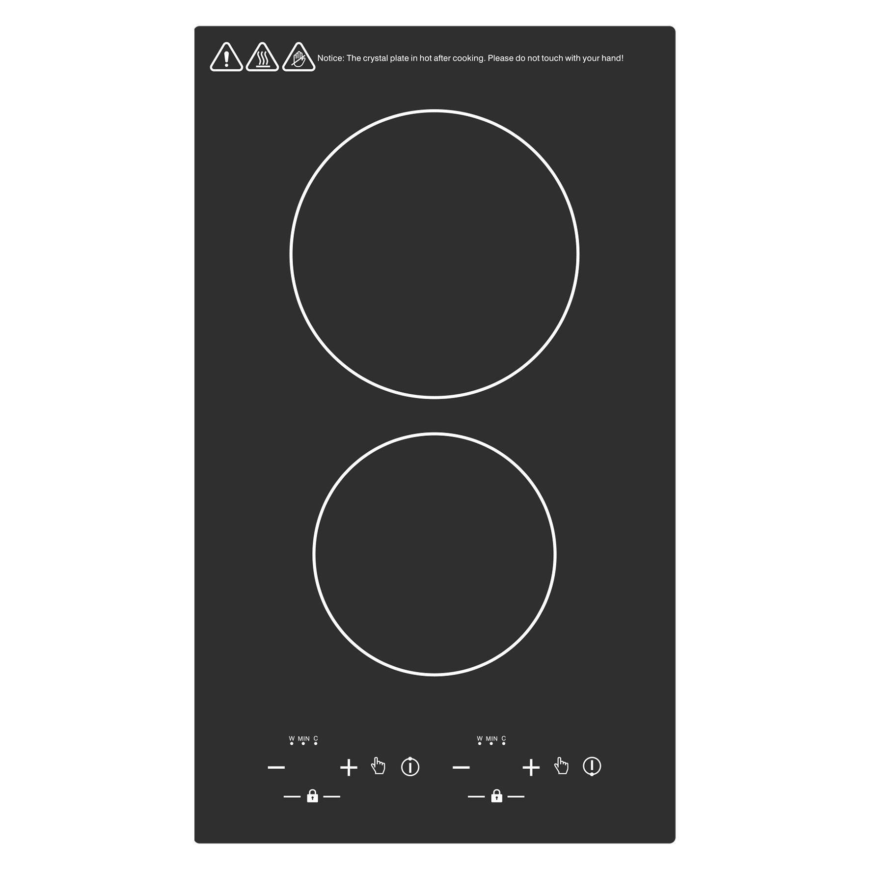 Hot Sales 2000W Built-in Induction Cooktop Electric Stove Touch Control 2 Burner Hob for Household Hotel Use Custom Plug Plastic