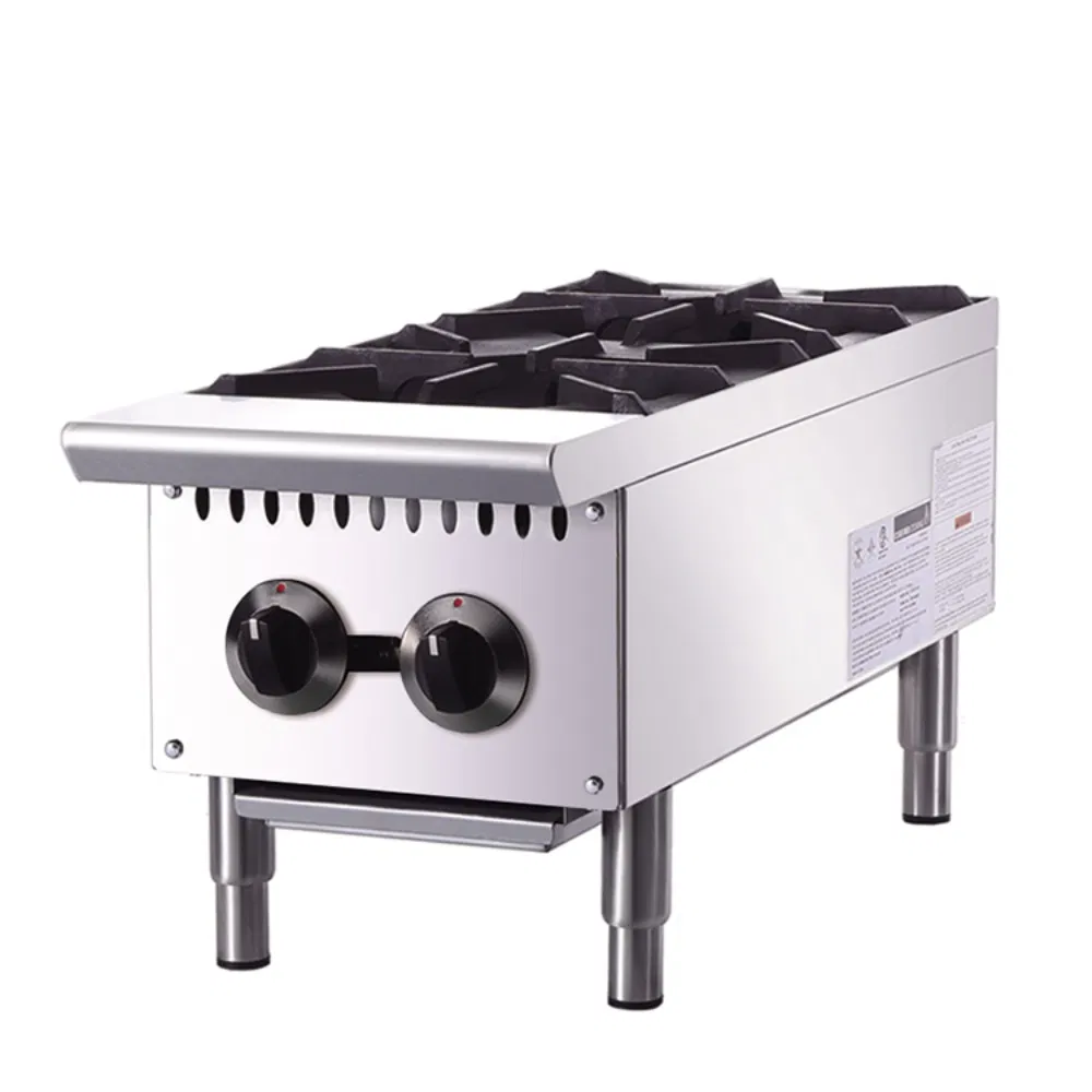 Commercial Gas Combination Stove Freestanding Stainless Steel Cooking Stove Hotel Kitchen Gas Range with 2/4 Burners