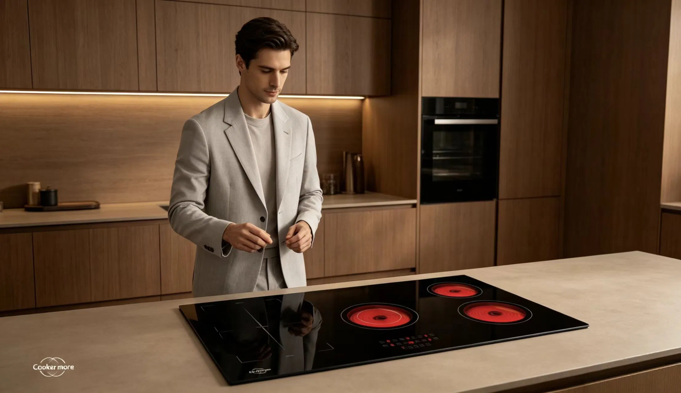 Built-in Ceramic Hob 4 Burner Hybrid Cooktop with Induction Glass Hob OEM Infrared Cooker