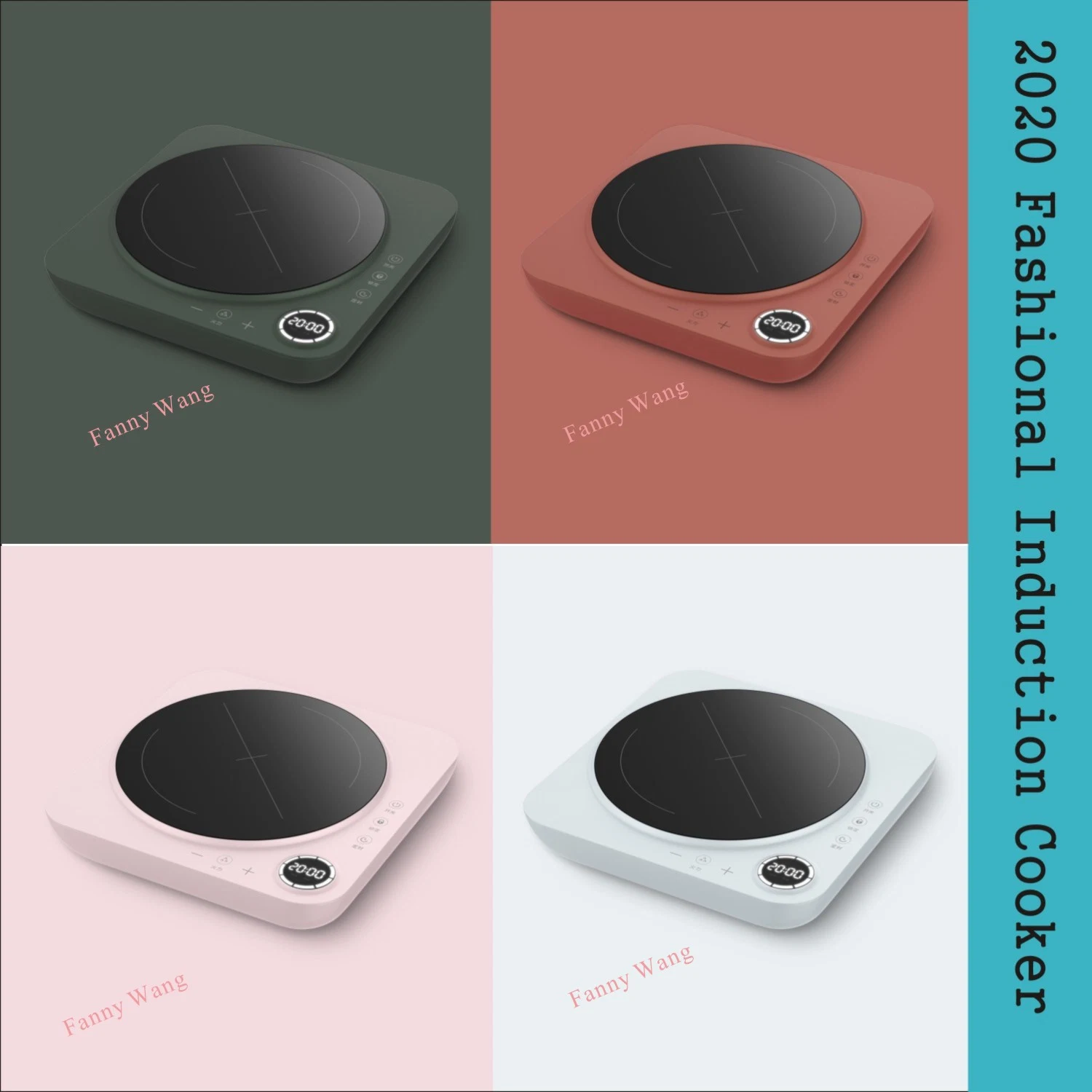 2020 New Kitchenware Single Burner Electric Induction Cooktop with Fashion Circle LED Screen