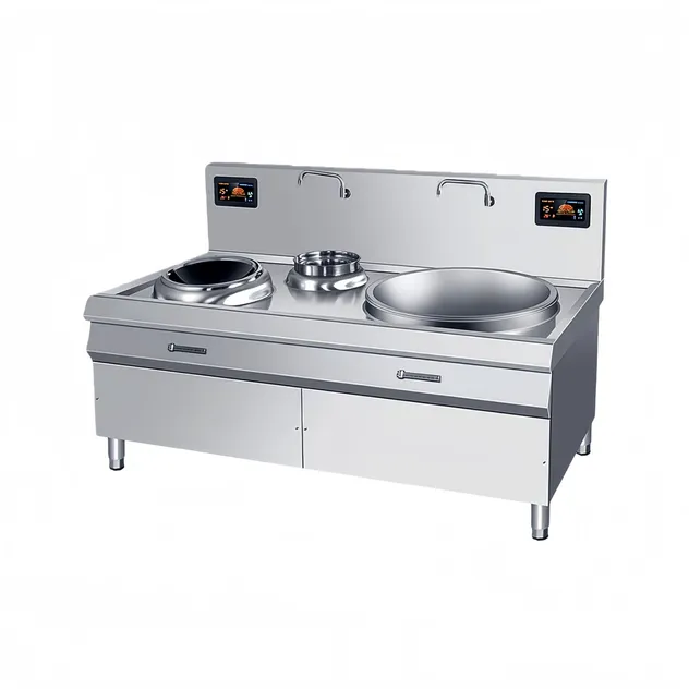 High Efficiency Commercial Induction Wok Cooker for Restaurant Kitchen Use