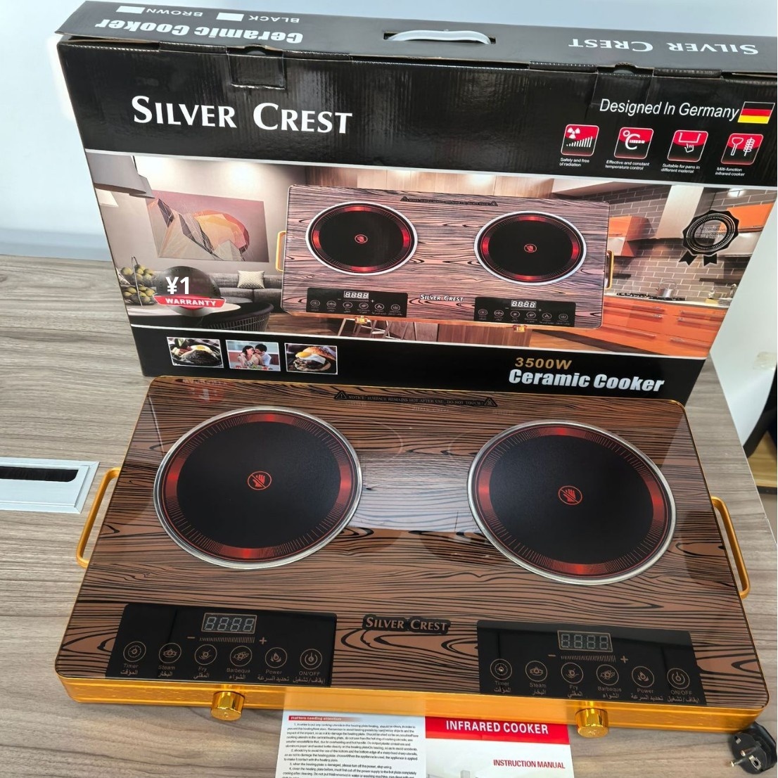 New Double Burner Induction Cooktop Multifunctional Household Super Power 3500W Intelligent Timing Class Energy