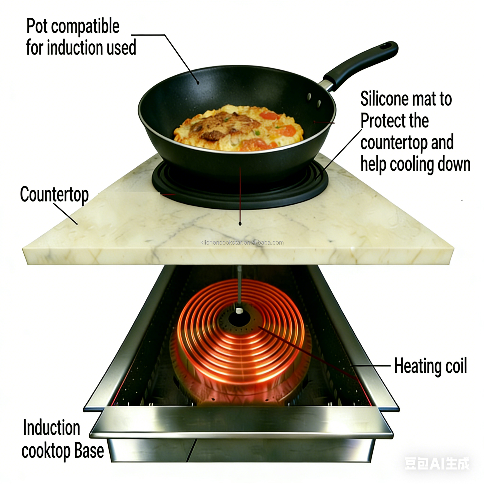 Invisible Induction Cooktop Demonstration